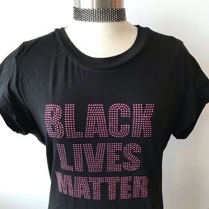 PLUS SIZE Black Lives Matter Blinged T-Shirt